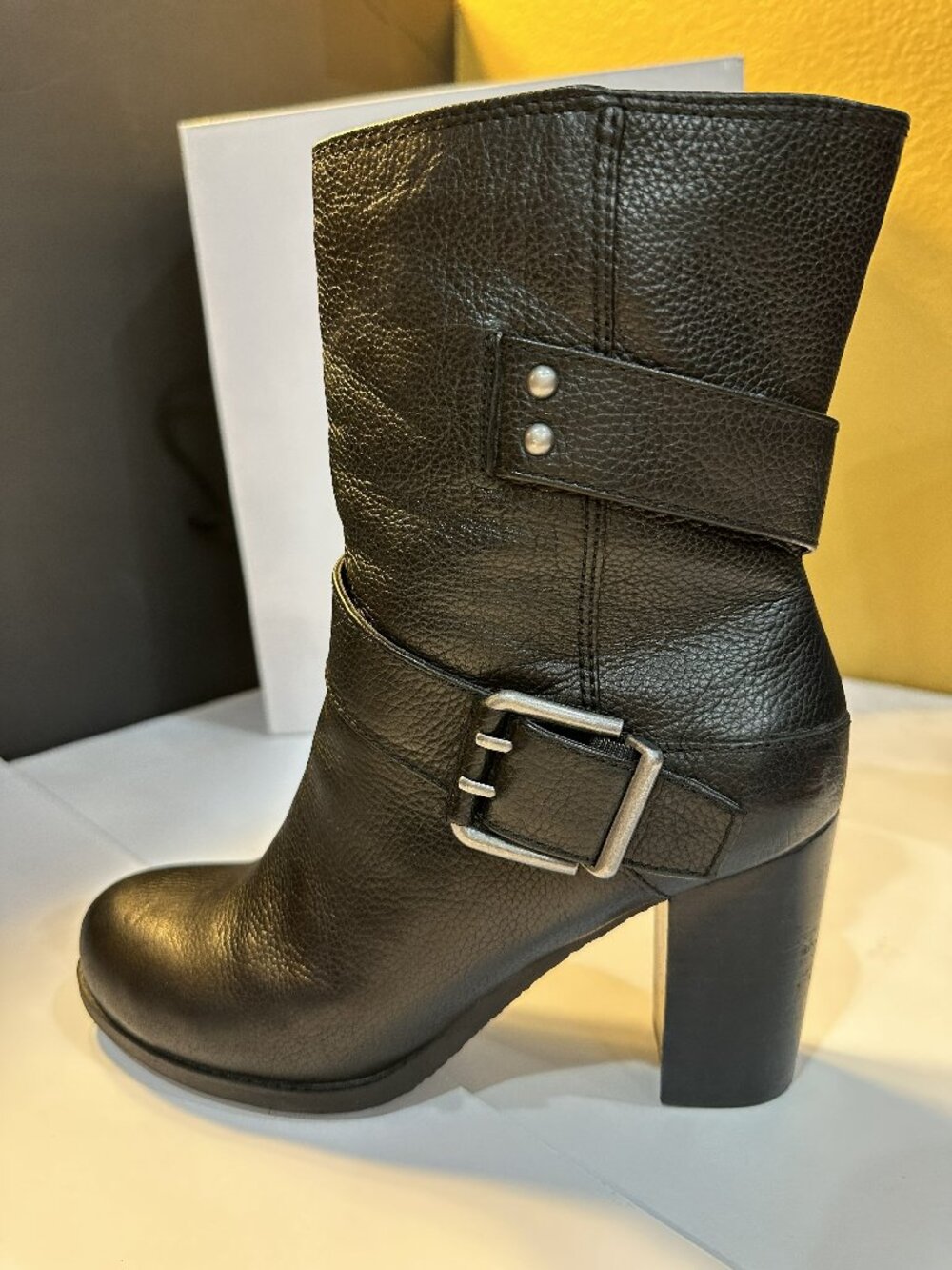 Nine West Cycloneo Black Ankle Boots Size 8.5 M